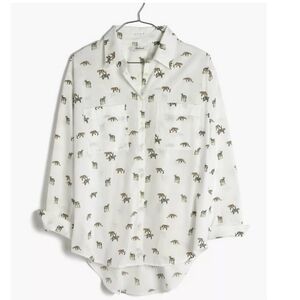 Madewell Button Down Shirt in Cat Walk Size Small
